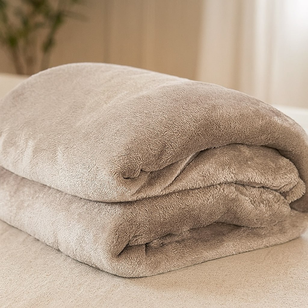 Cobertor Casal Manta Microfibra Fleece 01 Peça Caqui na Amazon