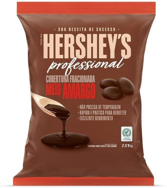 Cobertura Fracionada Sabor Meio Amargo Hershey’S Professional (Formato Moeda) – 2,01Kg (a embalagem pode variar) na Amazon