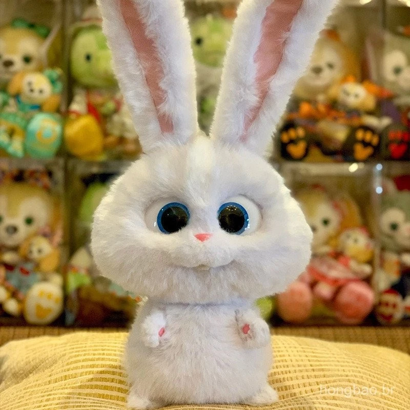 Coelho Boss Doll Plush Toy Little White Doll Vida secreta dos animais de estimação Coelho como presente de aniversário p na Shopee