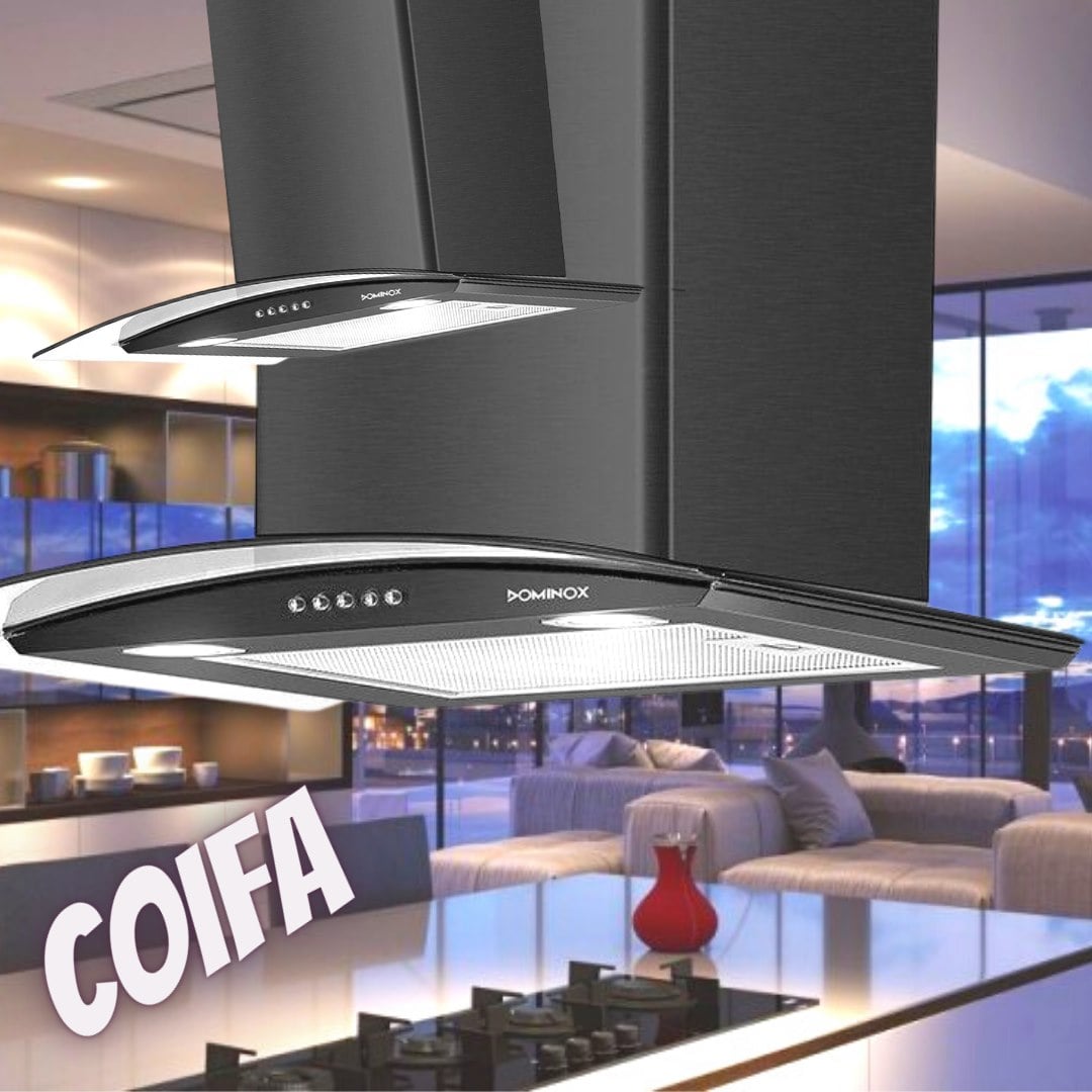 Coifa de Parede Dominox 60cm 4 Bocas – Inox 3 Velocidades Arketto Black na Magazine Luiza