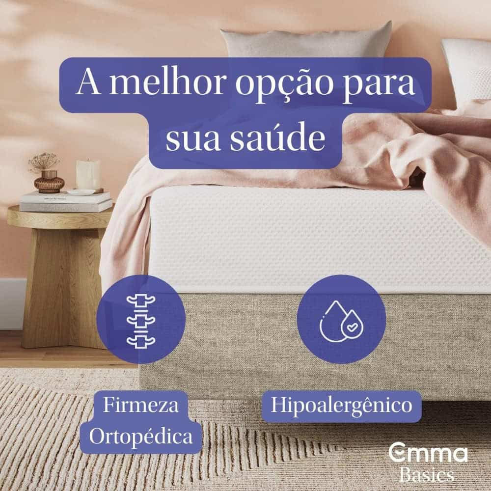 Colchão Casal de espuma D28 Emma Basics 17cm - Ortopédico e Hipoalergênico com 5 anos de garantia na Amazon