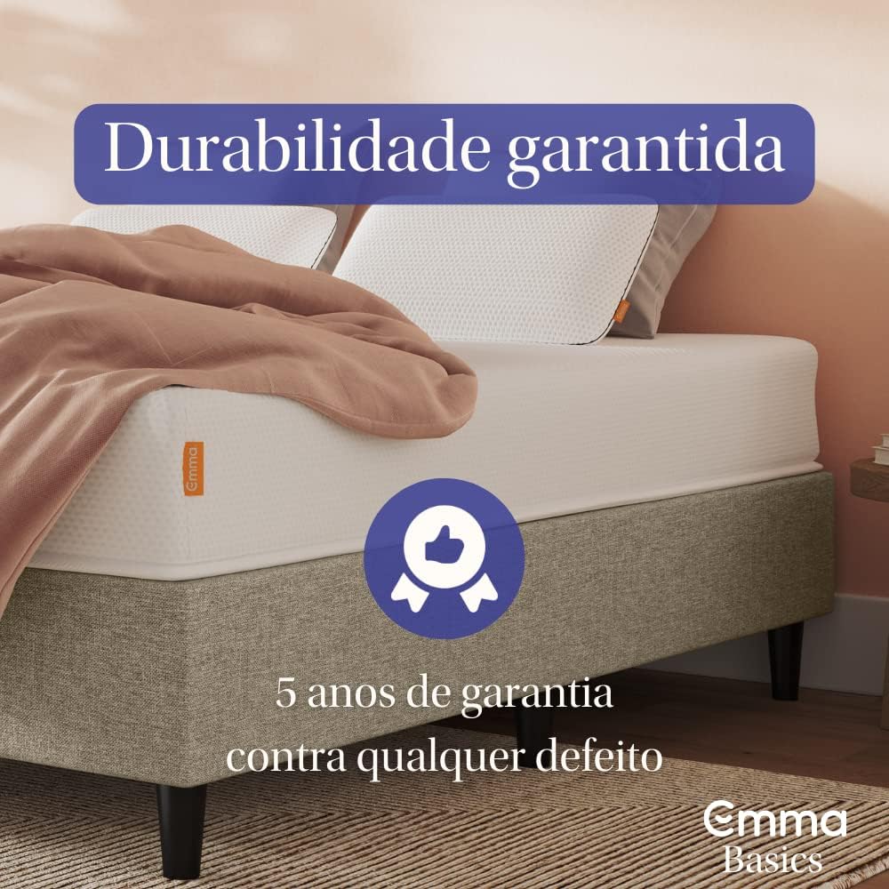 Colchão Casal de espuma D28 Emma Basics 17cm – Ortopédico e Hipoalergênico com 5 anos de garantia na Amazon