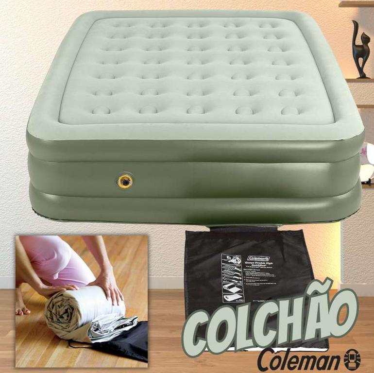 Colchão de ar da Coleman | Cama de ar com suporte duplo para uso interno ou externo na Amazon