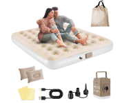 Colchão Inflável de Ar Queen Double com Bomba Rápida Inflação/Deflação, Terno Comfort, Portátil Impermeável na Amazon