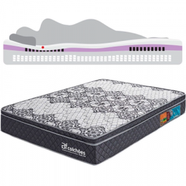 Colchão King Molas Ensacadas Com Pillow de Tecnologia Tridimensional Ortopédica Relax bf Colchões 193x203x21cm na Americanas