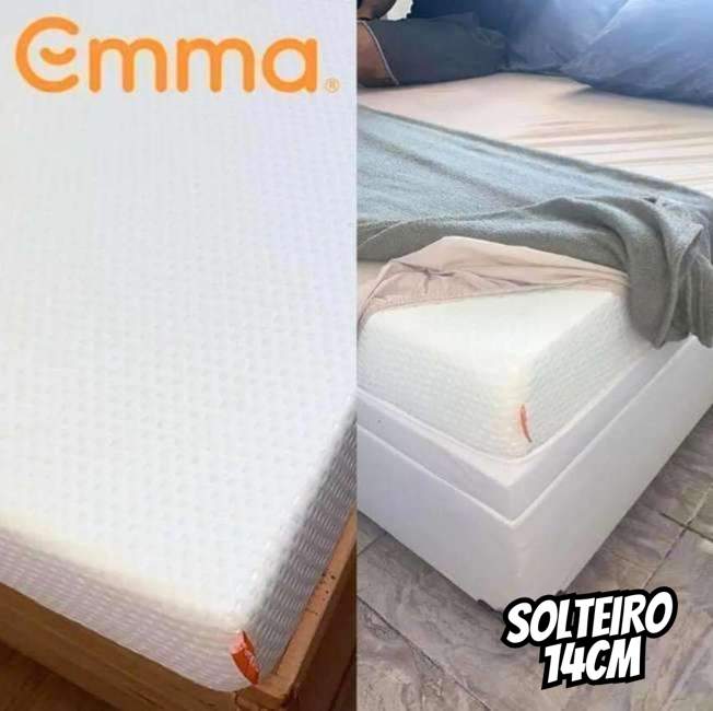Colchão Solteiro de espuma Emma Basics 14cm - Firme e ortopédico com 5 anos de garantia na Amazon