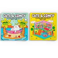 Coleção Cute & Comfy Coloring Book For Adults - Bold Easy - Kit Com 2 Livros na Amazon