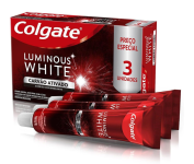 Colgate Creme Dental Clareador Luminous White Carvão Ativado 70G 3 Unidades na Amazon