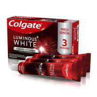Colgate Creme Dental Clareador Luminous White Carvão Ativado 70G 3 Unidades na Amazon