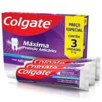 Colgate Creme Dental Máxima Proteção Anticáries Mais Neutraçúcar 70G Promo Leve 3 Pague 2 na Amazon