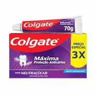 Colgate Creme Dental Máxima Proteção Anticáries Mais Neutraçúcar 70g Promo Leve 3 Pague 2 na Amazon