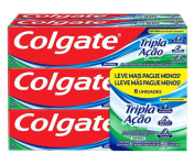 Colgate Creme Dental Tripla Ação Menta 90G Pacote Com 6 Unidades na Amazon