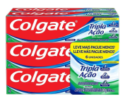 Colgate Creme Dental Tripla Ação Menta 90G Pacote Com 6 Unidades na Amazon