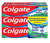 Colgate Creme Dental Tripla Ação Menta 90G Pacote Com 6 Unidades na Amazon