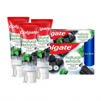 Colgate Creme Dental Vegano Natural Extracts Carvão E Menta, 90g - 3 Unidades na Amazon