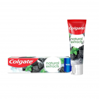 Colgate Creme Dental Vegano Natural Extracts Carvão E Menta, Dentes Mais Brancos, Sem Glúten, Com Flúor, 140g na Amazon
