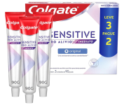 Colgate Creme Sensitive Pro Alivio Imediato Leve 3 Pague 2, 90g cada na Amazon