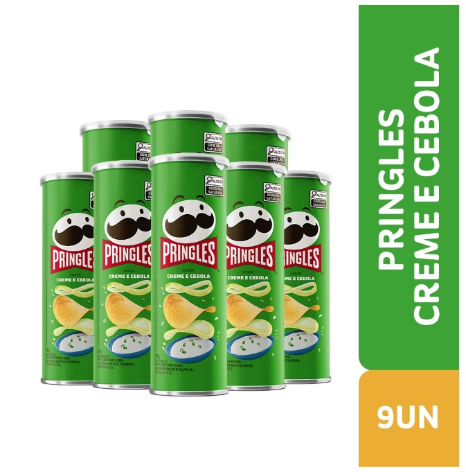 Combo Batata Pringles Creme E Cebola 9 Unidades na Casas Bahia
