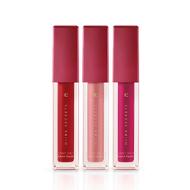 Combo Batom Líquido Niina Secrets Skinny Matte: Vermelho Hibisco 4ml + Rose Gardênia 4ml + Pink Peônia 4ml na Eudora