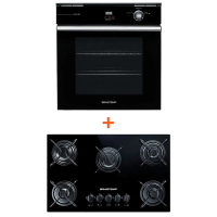 Combo Cooktop 5 Bocas Brastemp + Forno De Embutir A Gás Brastemp 78 Litros Preto (BDD75AE + BOA84AE) na Compra Certa