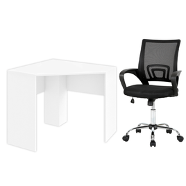 Combo Escritório - Mesa de Canto para Computador 90x90cm e Cadeira De Escritório Executive Multilaser - EI076K na Multilaser