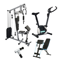 Combo Estação De Musculação Com Bicicleta Ergométrica + Banco E Massageador na Estrela10