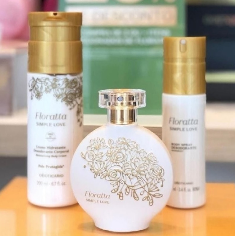 Combo Floratta Simple Love: Desodorante Colônia 75ml + Body Spray 100ml + Loção Hidratante Desodorante 200ml na oBoticário