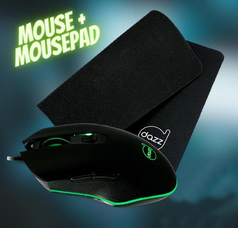 Combo Gamer Mouse e Mousepad Dazz Death Fire na Casas Bahia