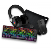 Combo Gamer Pichau Netuno V2 4x1, Teclado Mecanico ABNT2, Mouse 4200DPI, Mousepad, Headset na Shopee