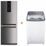 Combo Geladeira Brastemp Frost Free Inverse 443 litros cor Inox + Máquina de Lavar Brastemp 12kg (BRE57AK + BWK12AB) – BRE5_BWK1_CJ* na Magazine Luiza