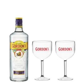 Combo Gin Gordon'S 750ml + 2 Taça Gordon'S na The Bar