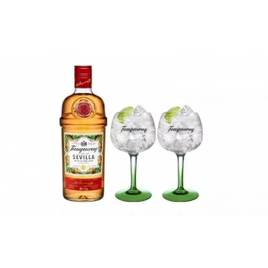 Combo Gin Tanqueray Sevilla 700ml + 2 Taças Tanqueray Importadas na The Bar