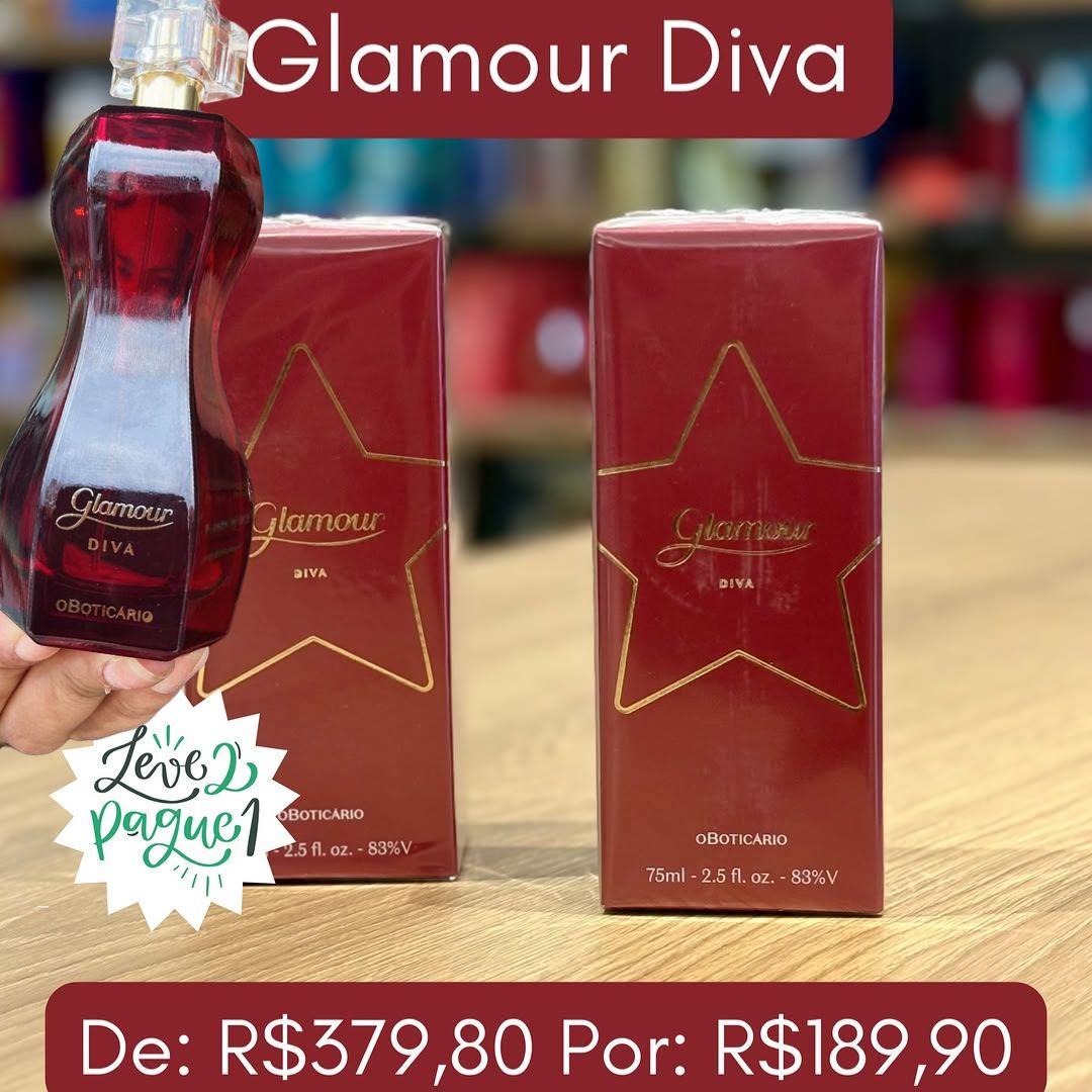 Combo Glamour Diva Desodorante Colônia 75ml (2 itens) na O Boticário