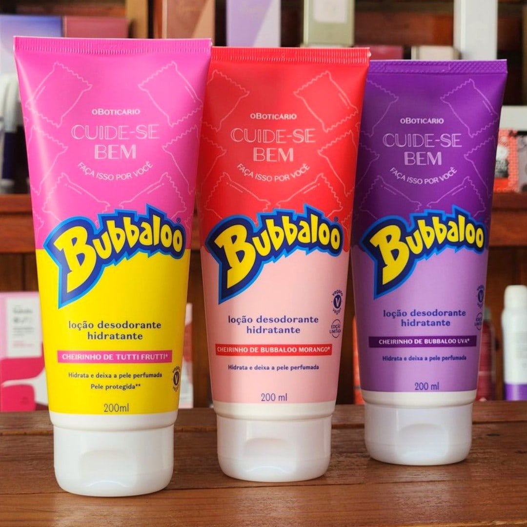 Combo Hidratante Corporal Cuide-se Bem Bubbaloo (3 itens) na oBoticário