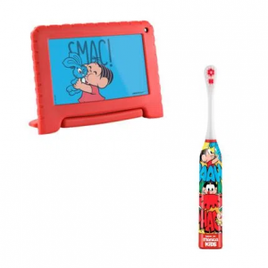 Combo Kids Tablet Multilaser Turma da Mônica com Controle Parental e Escova Dental Elétrica Infantil Mônica - HC270K na Multi
