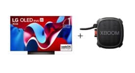 Combo LG Smart TV OLED evo AI C4 4K 55 polegadas 2024 + Caixa de som Bluetooth XBOOM XG2T Bluetooth à prova d’água na LG