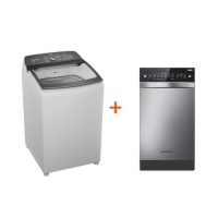 Combo Máquina De Lavar Brastemp 13Kg Branca + Lava Louças 10 Serviços Brastemp Cor Inox (BWK13AB + BLF10BR) BWK13_BLF1_CJ • 220V na Brastemp