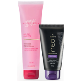Combo Máscara Facial Revitalizante 50ml + Gel de Limpeza 100ml - Eudora na Eudora