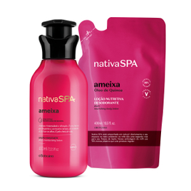Combo Nativa Spa Ameixa: Loção Hidratante Corporal 400ml + Refil 400ml na oBoticário
