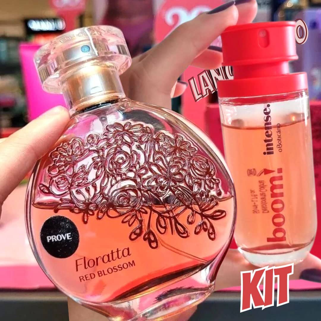 Combo Perfumaria: Floratta Red Blossom 75ml + Intense Boom! 50ml na oBoticário