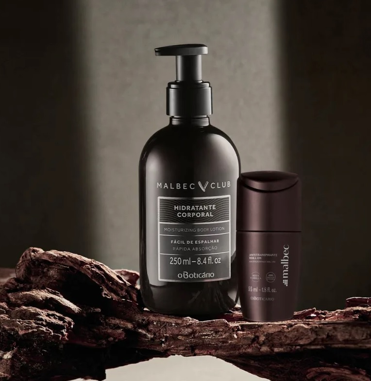 Combo Presente Natal Malbec: Loção Hidratante Corporal 250ml + Desodorante Antitranspirante Roll On 55ml na oBoticário