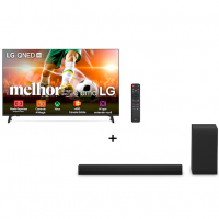Combo Smart TV 4K LG QNED AI QNED70 De 50 Polegadas 2025 + Soundbar S40T 300W RMS, 2.1 Canais, Dolby Digital na LG