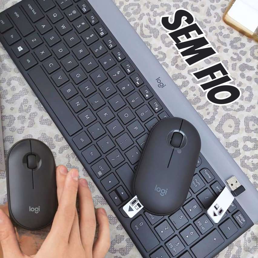 Combo Teclado e Mouse sem fio Logitech MK470 com Design Slim, Digitação e Clique Silencioso, Mouse Ambidestro, Conexão USB e Pilhas Inclusas – Grafite na Amazon