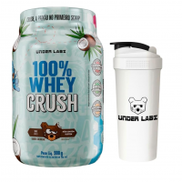 Combo Under Labz - 100% Whey Protein Crush - 900g - Sabor CocoBear (coco) + Coqueteleira na Amazon
