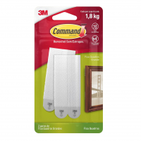 Command, 3M, Fixa Quadros, Adesivo Removível Sem Estragos, Branco, Grande, 2 Pares na Amazon