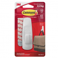 Command, 3M, Gancho Adesivo, Branco, Grande - 1 Unidade na Amazon