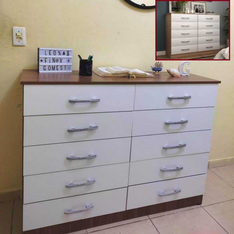 Cômoda 10 Gavetas Premium Yescasa Branco/Demolição na Casas Bahia