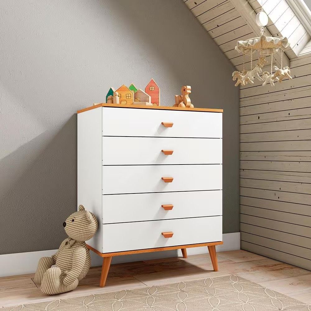 Cômoda Infantil Bartira Ternura com 5 Gavetas e 70,8 cm de Largura na Casas Bahia