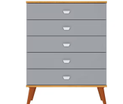 Cômoda Infantil Bartira Ternura com 5 Gavetas – 70,8cm de largura – Azul Wood na Casas Bahia