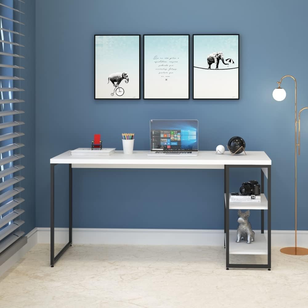 Compace Desing, Escrivaninha com Estante Baixa 2 Prateleiras 1,50m Dynamica na Amazon